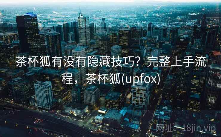 茶杯狐有没有隐藏技巧？完整上手流程，茶杯狐(upfox)