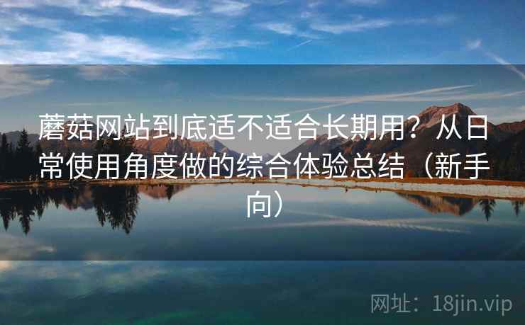 蘑菇网站到底适不适合长期用？从日常使用角度做的综合体验总结（新手向）
