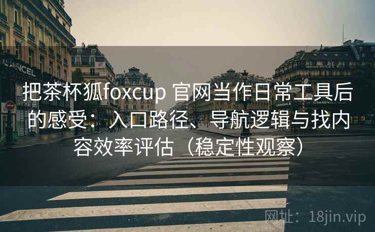 把茶杯狐foxcup 官网当作日常工具后的感受：入口路径、导航逻辑与找内容效率评估（稳定性观察）