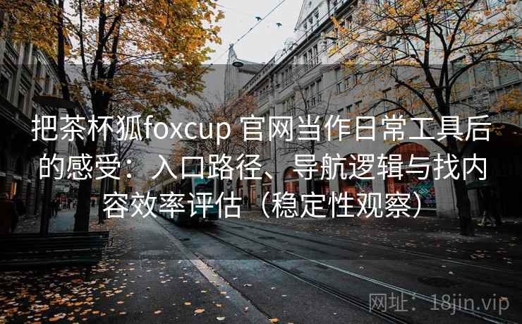 把茶杯狐foxcup 官网当作日常工具后的感受：入口路径、导航逻辑与找内容效率评估（稳定性观察）