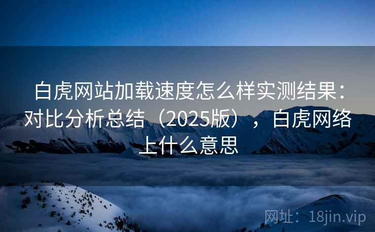 白虎网站加载速度怎么样实测结果：对比分析总结（2025版），白虎网络上什么意思