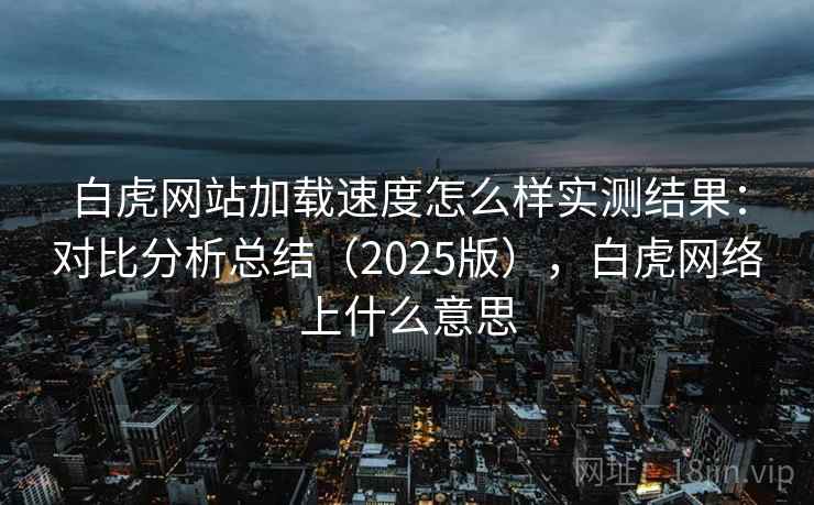 白虎网站加载速度怎么样实测结果：对比分析总结（2025版），白虎网络上什么意思