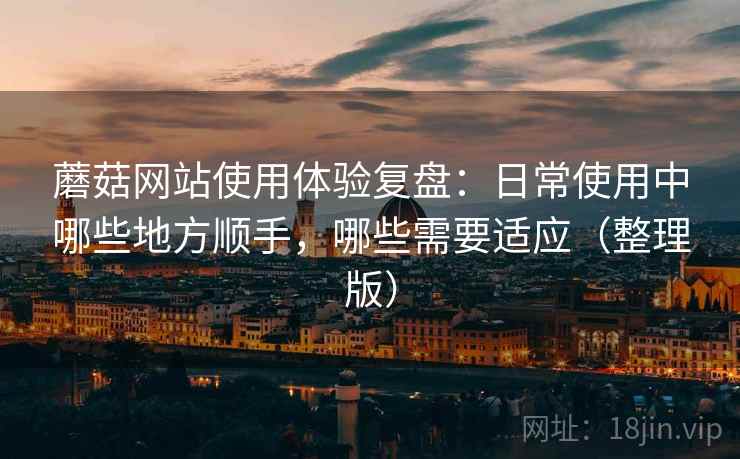 蘑菇网站使用体验复盘：日常使用中哪些地方顺手，哪些需要适应（整理版）